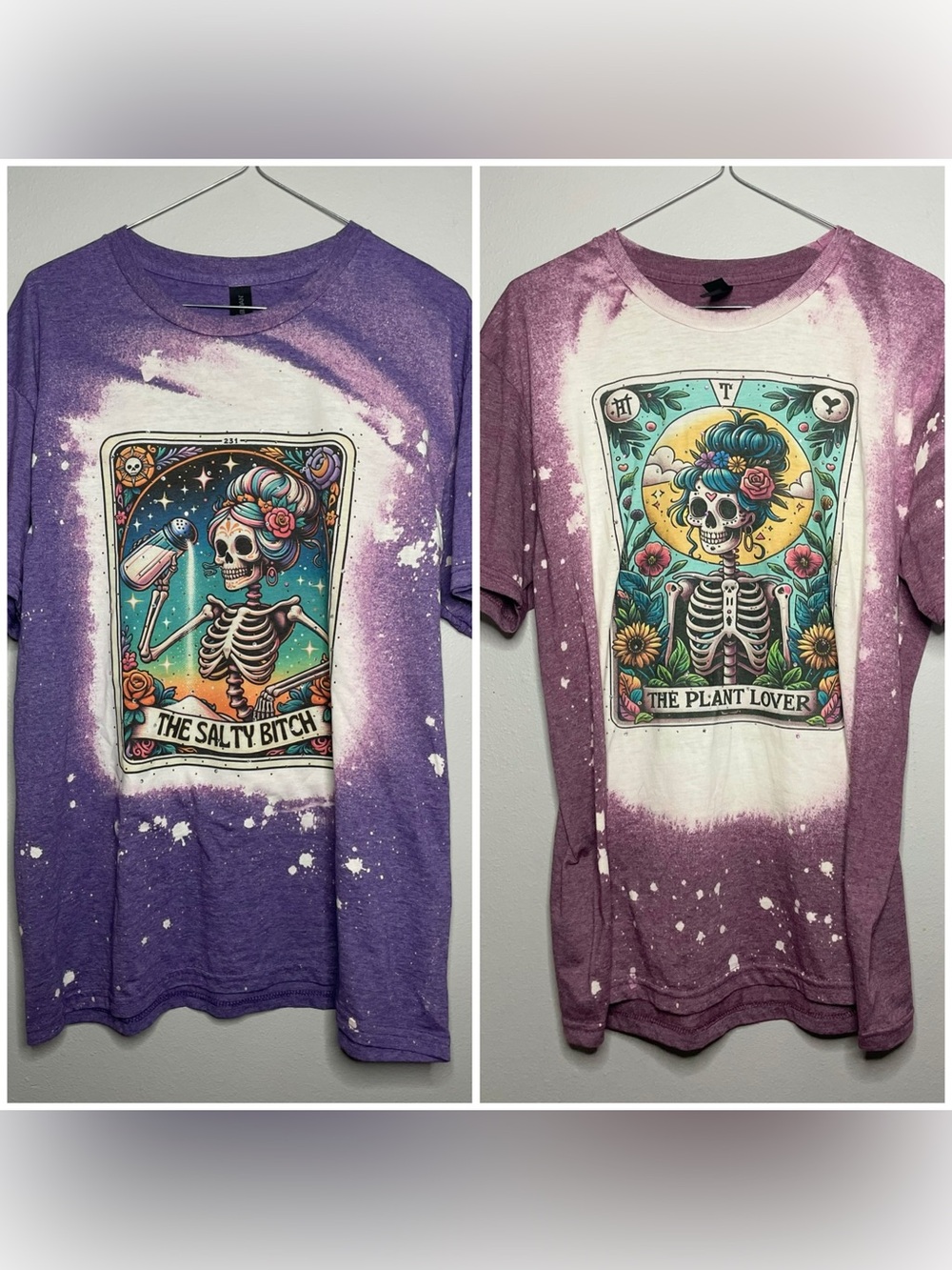 💞BUNDLE of M/L Purple Skull Graphic Tee